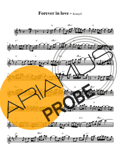 Kenny G Forever in Love score for Alt-Saxophon