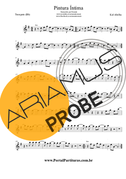 Kid Abelha Pintura Íntima score for Trompete