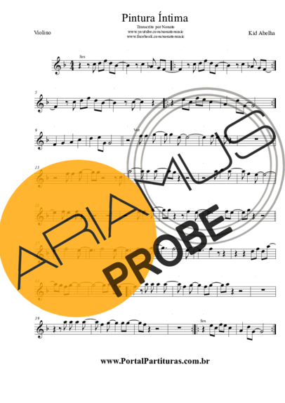 Kid Abelha Pintura Íntima score for Violine