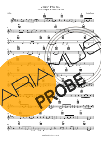 Lady Gaga Vanish Into You score for Akustische Gitarre