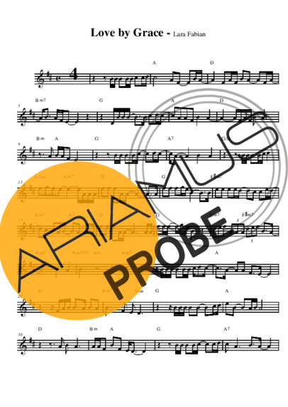 Lara Fabian Love By Grace score for Alt-Saxophon