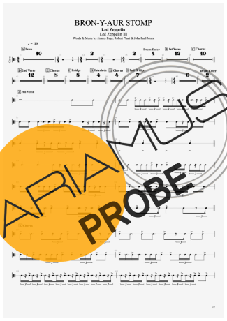 Led Zeppelin Bron-Y-Aur Stomp (Claves) score for Keys