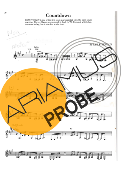 Lee Ritenour Countdown score for Gitarre