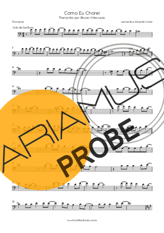 Leonardo Como Eu Chorei (Part. Eduardo Costa) score for Posaune