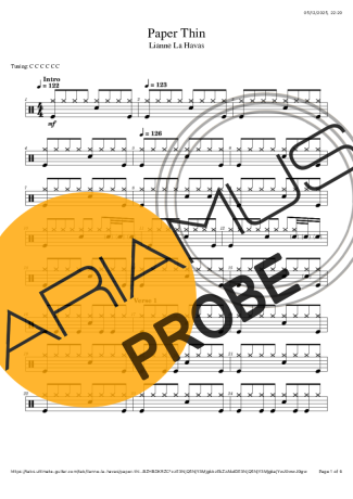 Lianne La Havas Paper Thin Partituren für Schlagzeug