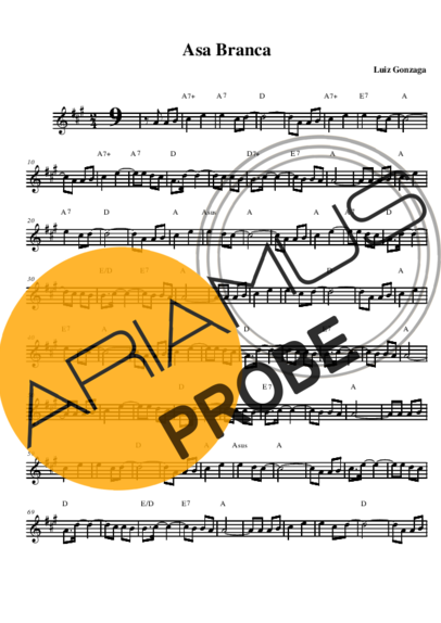 Luiz Gonzaga Asa Branca Partituren für Alt-Saxophon
