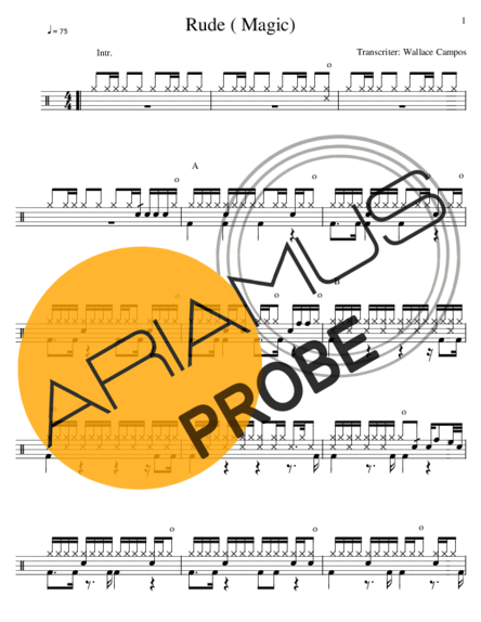 Magic Rude score for Schlagzeug