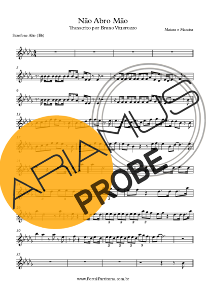 Maiara & Maraisa Não Abro Mão score for Alt-Saxophon