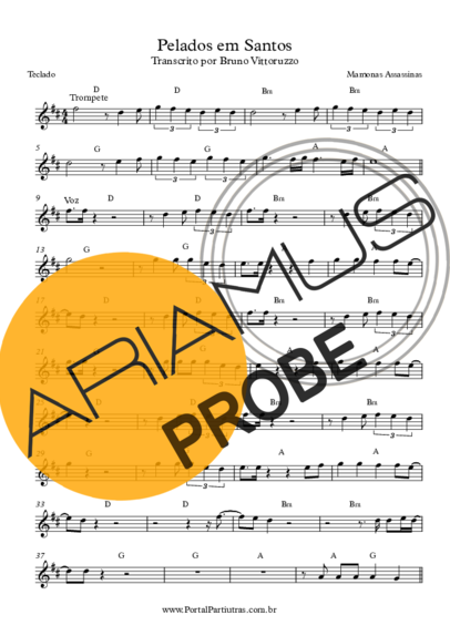Mamonas Assassinas Pelados em Santos score for Keys