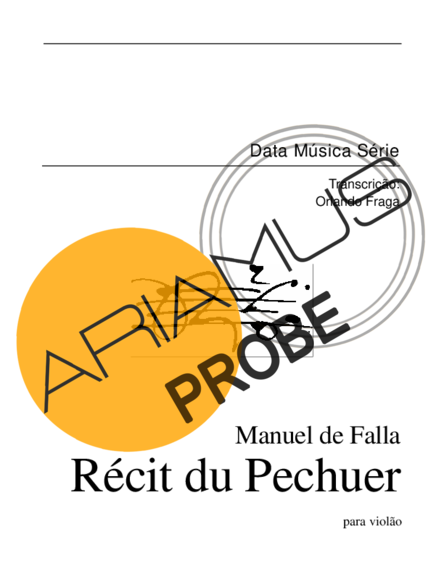 Manuel de Falla Récit du Pechuer score for Akustische Gitarre