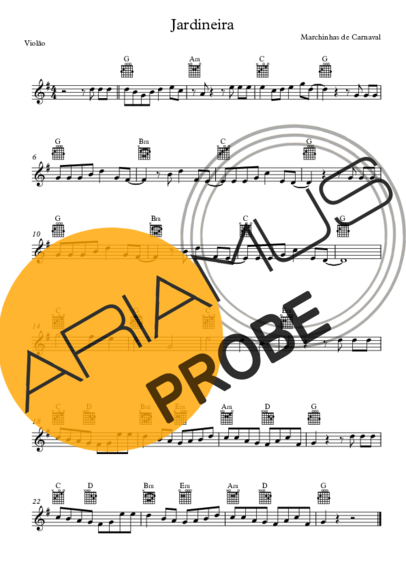 Marchinhas de Carnaval Jardineira score for Akustische Gitarre