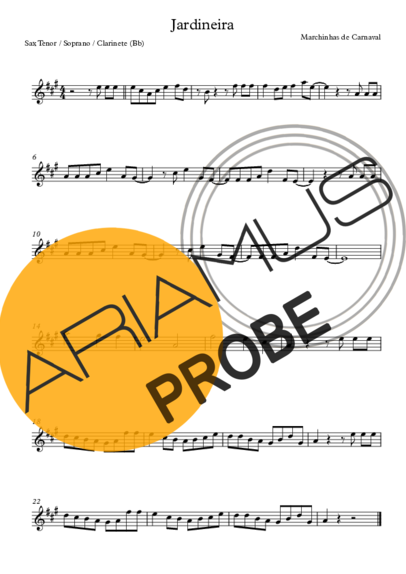 Marchinhas de Carnaval Jardineira score for Tenor-Saxophon Sopran (Bb)