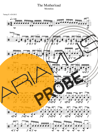Mastodon The Motherload Partituren für Schlagzeug
