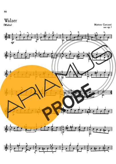 Matteo Carcassi Walzer (Op 1) score for Akustische Gitarre