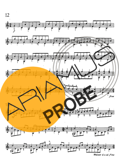 Mauro Giuliani Valsa 12 (Op 57) score for Akustische Gitarre