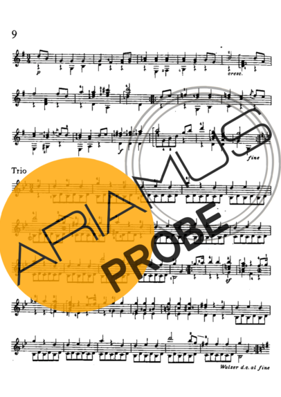 Mauro Giuliani Valsa 9 (Op 57) score for Akustische Gitarre