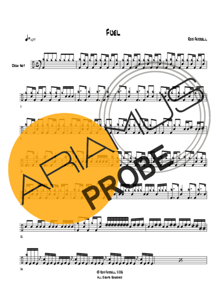 Metallica Fuel score for Schlagzeug