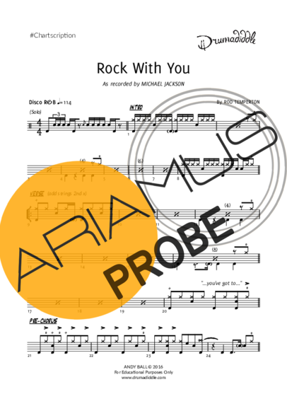 Michael Jackson Rock With You score for Schlagzeug