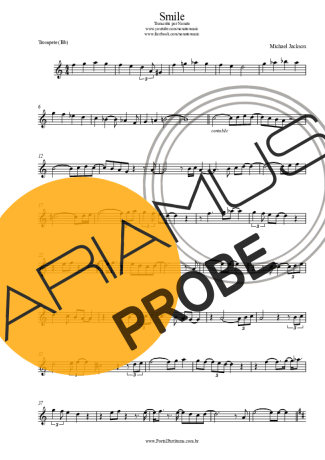 Michael Jackson Smile score for Trompete