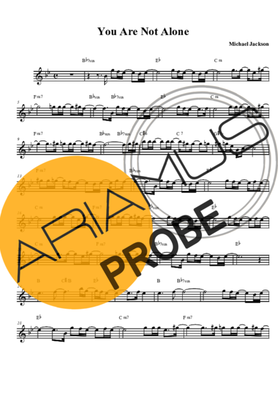 Michael Jackson You Are Not Alone score for Tenor-Saxophon Sopran (Bb)