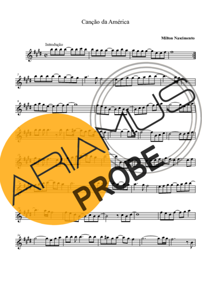 Milton Nascimento Canção da América score for Alt-Saxophon