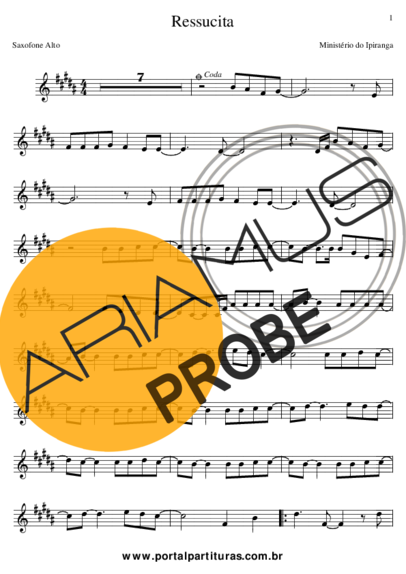 Ministério do Ipiranga Ressucita score for Alt-Saxophon