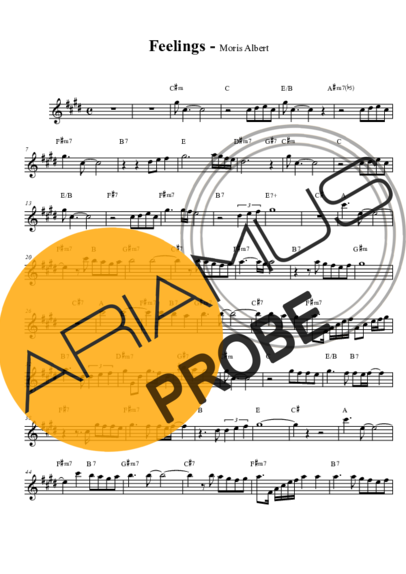 Morris Albert Feelings score for Alt-Saxophon