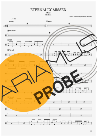 Muse Eternally Missed score for Schlagzeug