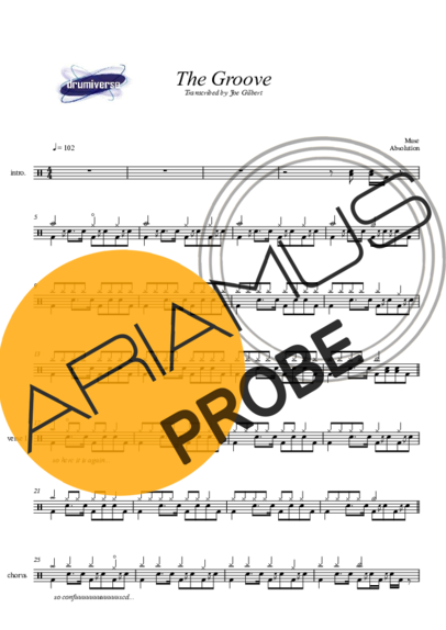 Muse The Groove score for Schlagzeug