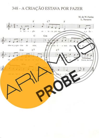 Catholic Church Music (Músicas Católicas) A Criação Estava Por Fazer score for Keys