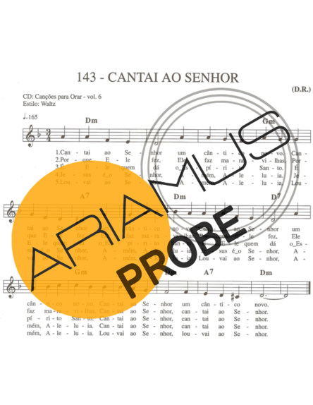 Catholic Church Music (Músicas Católicas) Cantai Ao Senhor score for Keys