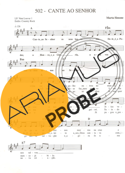 Catholic Church Music (Músicas Católicas) Cante ao Senhor score for Keys