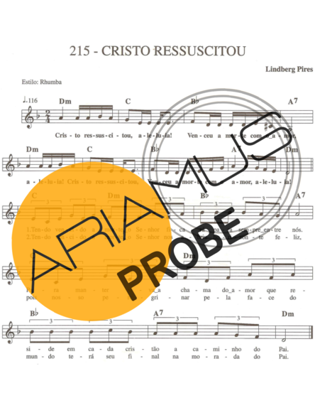 Catholic Church Music (Músicas Católicas) Cristo Ressuscitou score for Keys