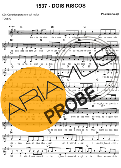 Catholic Church Music (Músicas Católicas) Dois Riscos score for Keys