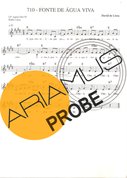 Catholic Church Music (Músicas Católicas) Fonte de Água Viva score for Keys
