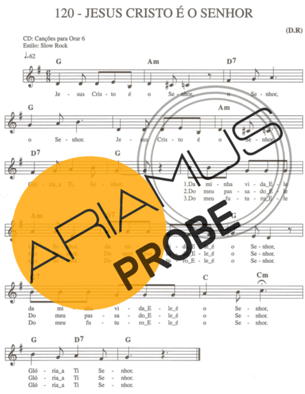 Catholic Church Music (Músicas Católicas) Jesus Cristo é o Senhor score for Keys