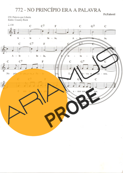 Catholic Church Music (Músicas Católicas) No Princípio Era a Palavra score for Keys