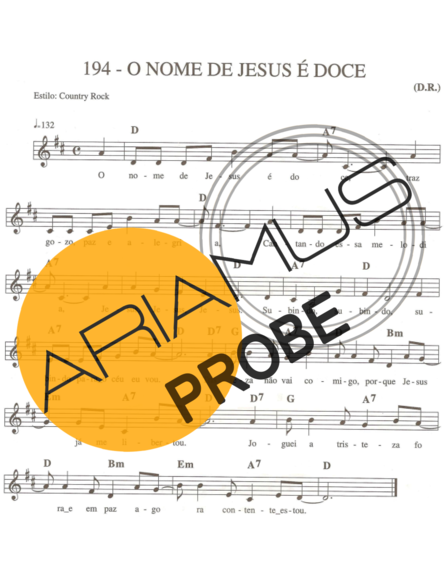 Catholic Church Music (Músicas Católicas) O Nome De Jesus É Doce score for Keys