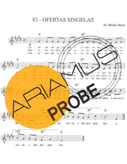 Catholic Church Music (Músicas Católicas) Ofertas Singelas score for Keys