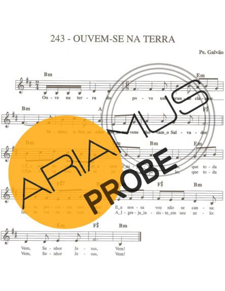 Catholic Church Music (Músicas Católicas) Ouvem-se na Terra score for Keys