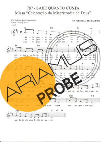 Catholic Church Music (Músicas Católicas) Sabe Quanto Custa score for Keys