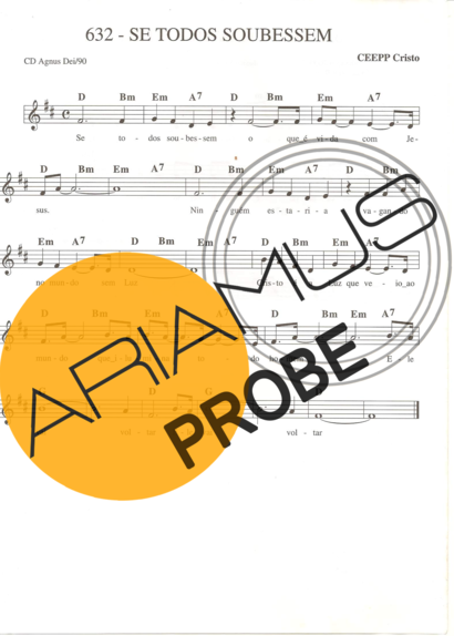 Catholic Church Music (Músicas Católicas) Se Todos Soubessem score for Keys