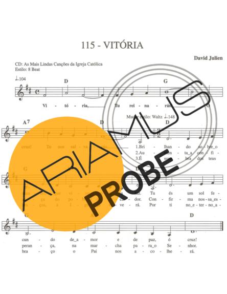 Catholic Church Music (Músicas Católicas) Vitória score for Keys