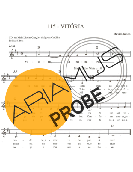 Catholic Church Music (Músicas Católicas) Vitória score for Keys