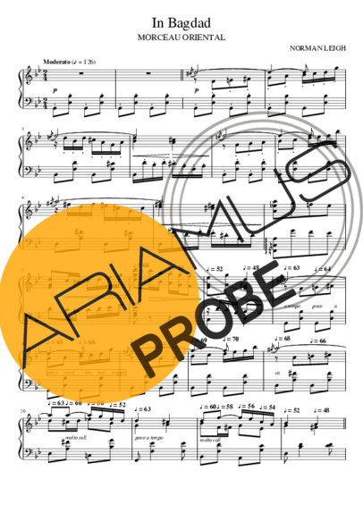Norman Leigh In Baghdad score for Klavier