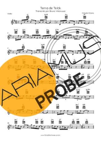 Orlando Silveira Tema De Telck score for Akustische Gitarre