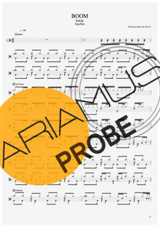 P.O.D. Boom score for Schlagzeug