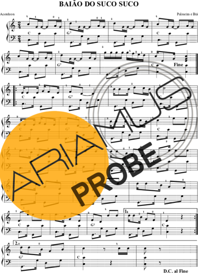 Palmeira e Biá Baião do Suco-Suco score for Akkordeon