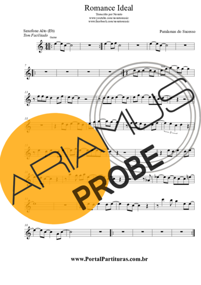 Paralamas do Sucesso Romance Ideal score for Alt-Saxophon