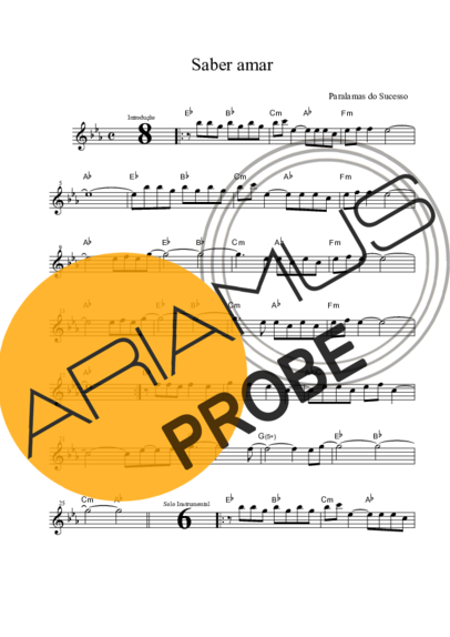 Paralamas do Sucesso Saber Amar score for Alt-Saxophon